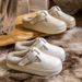 Women's Shoes Autumn And Winter Plus Velvet Versatile Waterproof Cotton Slippers For Women Thick Soles Step On Shit Feeling Warm Home_vogvips.com