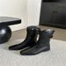Korean Style Short Boots With Square Toe, Back Zipper, Chunky Heel, Stretchy And Slimming_vogvips.com