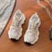 Street Blasting Thick Soled Dad Shoes For Women 2024 New Summer Mesh Breathable Lightweight Height Increasing Popular Casual Sports Shoes_vogvips.com