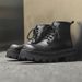 Martin Boots Men's High-top Retro Thick-soled Heightening Velvet Men's Locomotive Short Boots_vogvips.com