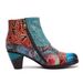 Blue Dream Butterfly Autumn Winter Low Tube Contrast Color Leather Patchwork European American Vintage Fashion Boots_vogvips.com