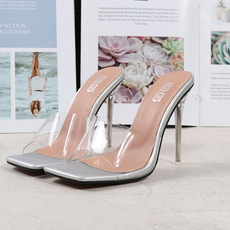 MS Women's Sexy High Heel Sandals - Open Toe Party Shoes With Comfortable Rubber Sole, Available In Black/Silver/Gold (Sizes 36-42)_vogvips.com