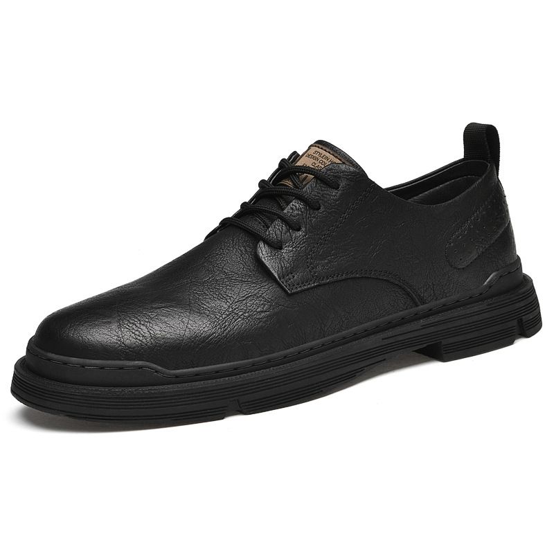 European Warm Series British Workwear For Men New Autumn Winter Single Martin Low-top Boots Sole Soft Surface Casual Leather Shoes Men's_vogvips.com