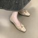 Chufang Bowknot Wedge Heel - New Spring/Autumn Vintage Suede Commuting Camellia Versatile Shoes_vogvips.com