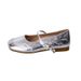 French Square Head Mary Jane Shoes Women's Retro Square Head One-word Buckle Single Shoes British Style Single Shoes Women_vogvips.com