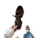 Genuine Leather Chunky Heel Retro Sandals Women, Stunning And Comfortable For Summer, High-heeled With_vogvips.com