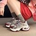 Super Hot Red Dad Shoes For Women 2025 Spring Summer New Veatile Petite Height Increasing Thick Sole Breathable_vogvips.com