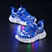 Spring And Autumn New Cartoon Children's Sports Dinosaur LED Kids For Boys Casual Light-Up Running Shoes_vogvips.com