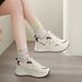 Fashion Lightweight Sneakers For Women 2025 Spring New Versatile Lace-up Platform Thick-soled Casual Dad Shoes_vogvips.com