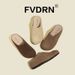 Women's Genuine Leather Flat Slippers 5CM Thick Sole Retro Style Closed Toe Half Mules Soft Leather Slip-On Summer Footwear_vogvips.com