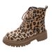 Autumn And Winter Leopard Martin Boots Women's New European And American Thick Sole Fashion Round Head Lace Up Fashion Short Leather Boots_vogvips.com