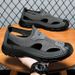 Men's Sandals With Breathable Odorless Feet, Casual Lazy People, Mesh And Perforated Shoes For Men_vogvips.com