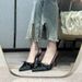 Frch Satin Bow Bridal Design Sse, Niche Main Dress, High Heels, Wedding Shoes, Hollow Toe, Versatile Sandals For_vogvips.com