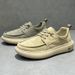 Spring Summer Men's Ice Silk Cloth 2025 New Casual Shoes Men Soft Breathable Lightweight Thick Sole Trendy Sneakers_vogvips.com