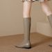 Over-the-Knee Boots For Women, Chunky Heel, Slimming Black Stretch Autumn And Winter New Versatile High Tube Riding_vogvips.com