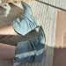Pleats Blue Denim Thigh High For Women 2024 Spring Thick Heeled Pointed Toe Cowboy Woman Slip On Western Long Boots_vogvips.com