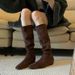 2025 British Style Pointed Pleated Martin For Women 2025 Autumn Winter New Fashion Versatile Niche Casual Slouch Boots_vogvips.com