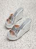 Women's Platform Wedge Sandals Patent Leather Silver New Summer E-commerce Shoes_vogvips.com