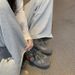 Inner Height Increase Fashionable Contrasting Color Pair Of Shoelaces Pinecones Casual Sports Moral Training Shoes Women's Shoes Genuine Leather_vogvips.com
