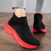 Men's Casual Sneakers Breathable Mesh Socks Shoes Fashion Sport Running Shoes Ankle Boots Slip-on Tennis Loafers For Women_vogvips.com