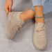 2026 Summer New Large Size Sports Women's Lace Up Mesh Thick Sole Breathable Low Heel Casual Shoes_vogvips.com