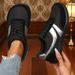 Women's Toe Sneakers Barefoot Casual Wide Last Fashionable Canvas Black Flat Board Shoe Breathable Mesh Running Shoes_vogvips.com