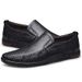 Cowhide Casual Leather Shoes For Men, New Business Trend Lazy Slip-On Dad Shoes, Soft Sole Loafers_vogvips.com