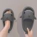 2024 Men EVA Shark Sandals Women Outdoor Beach Thick Soled Slippers Adult Non-slip Summer Slides Couple Cute Solid Color_vogvips.com