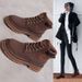 Genuine Leather Yellow For Women British Style Workwear Martin Short 2025 Spring Autumn Single Thick Sole Versatile_vogvips.com