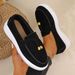 SHLIANG Flat Bottom Casual Women's Loafers Spring Autumn New Style Round Toe Low Heel Rubber Outsole Shoes X0074_vogvips.com