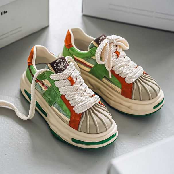 2025 Early Spring New Thick Sole Height Increasing Fashionable Elegant Colorful Trendy Men's Sports Casual Shoes_vogvips.com
