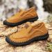 Plus-Size Autumn And Winter Genuine Leather Breathable Loafers Casual Men's Leather Shoes Trendy Goodyear Handmade Men's_vogvips.com