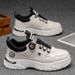 Autumn Men's Shoes, Breathable Workwear, Men's Trend, Versatile White Shoes, Men's Platform Casual Board Shoes_vogvips.com