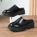 Women's plus Size Platform Slip on Sandals Wedge Heel Cross Border Style Autumn New 2025 Size 43 Comfortable Slip on Slippers for outside Occasions_vogvips.com