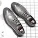 Trendy Men's Business Formal Casual Leather Thick Sole Height Increasing Brogue Carved Pointed Toe Shoes 9701-A_vogvips.com