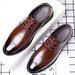 2024 Men's Business Casual Wedding Youth Dating Lace-up Trendy Leather Shoes Non-slip Wear-resistant Lightweight_vogvips.com