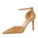 8386-1 Simple Glossy Patent Leather Women's Shoes With Thin High Heels, Shallow Mouth, Pointed Hollow Out, Straight_vogvips.com