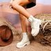 Women Ankle Boots Autumn Winter Short Boots Plus Size Martin For Women Autumn Winter New British Style Thick Sole Fleece Lined Thickened Short Motorc_vogvips.com