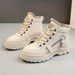 Winter Warm Ankle Boots,Winter Warm Women's Plush Lined Ankle Boots | Thermal Outdoor Short Boots, Lace Up High Top Sneakers_vogvips.com