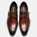 British Style Buckle Monk Men's Trendy Top Layer Cowhide Carved Brogue Gentleman Formal Business Pointed Leather Shoes_vogvips.com