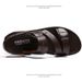 WTEMPO Beach Shoes Double Buckle Summer Men's Beach Shoes Breathable PU Leather Sandals For Men_vogvips.com