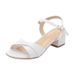 One-word Sandals Female Medium Heel High Heel Fairy Style Comfortable Mother Shoes Thick Heel Fashion Versatile Fashion Sandals_vogvips.com