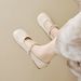Cute Round Head Ballet Shoes Shallow Mouth With Mary Jane Flat Shoes Women_vogvips.com