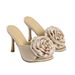 2023 Roman Style Fashion Shallow Mouth Shoes Open Toe Large Flower Stiletto High Heels Plus Size Women's Sandals_vogvips.com