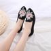 Women’s Shoes Spring And Summer New Embroidered Style Retro Pointed Low Heel Embroidered Cloth Shoes Women's Single Shoes_vogvips.com