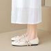 Square Head Single Shoes Women's Flat Bottom Shallow Mouth Bow Soft Sole Ballet Shoes With Mary Jane_vogvips.com