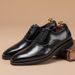 Euro Step Men's Top Layer Cowhide Handmade Burnished Brogue Business Shoes Genuine Leather Casual Formal Breathable_vogvips.com