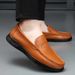 Unbeatable Quality Unbeatable Quality German Spring Bean Men's Soft Soled Leather Shoes Anti Slip And Lightweight Dad On Foot Driving Shoes, Loafers_vogvips.com