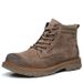 European Warm Series Martin Men High Top British Style Genuine Suede Versatile Work Winter Cotton Shoes Men's Leather Boots_vogvips.com