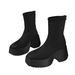 Women's Slimming Wedge Heel Ankle Boots Plus Size Thick Sole Elastic Winter Boots_vogvips.com